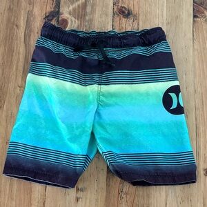 Hurley Kids' Aqua and Navy Gradient swim Shorts